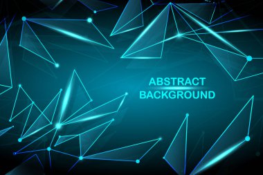 Soyut fütüristik çokgenler ve çizgiler teknoloji kavramı