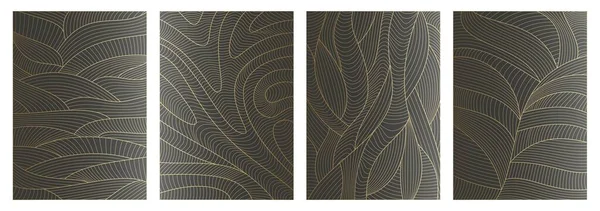 Conjunto de fundos ondulados abstratos. Padrão de linha com textura de ondas Gráficos De Vetores