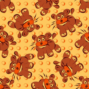 Komik köpekler seamless modeli. Vektör çizim