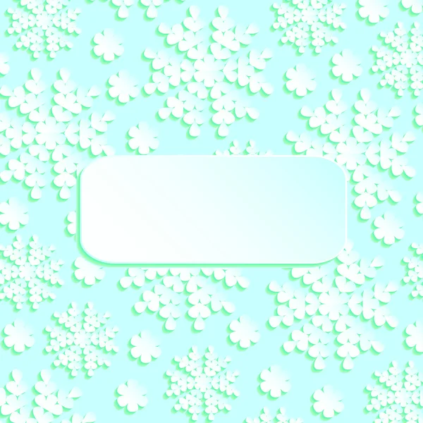Krásné zimní ornament se sněhové vločky a místo pro váš text. Vektorové ilustrace. — Stockový vektor