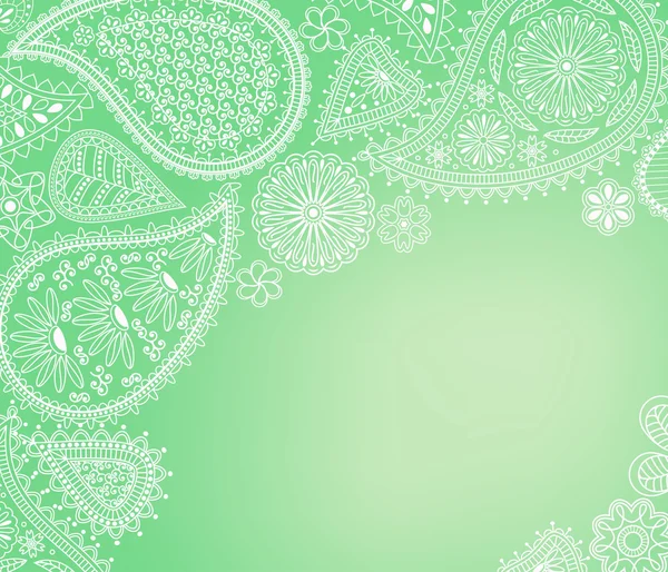 Fondo paisley floral con lugar para su texto. Ilustración vectorial — Vector de stock