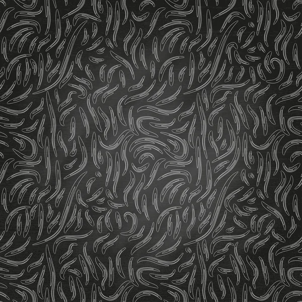 Seamless pattern with abstract leaves on chalkboard background. Vector illustration. — Wektor stockowy
