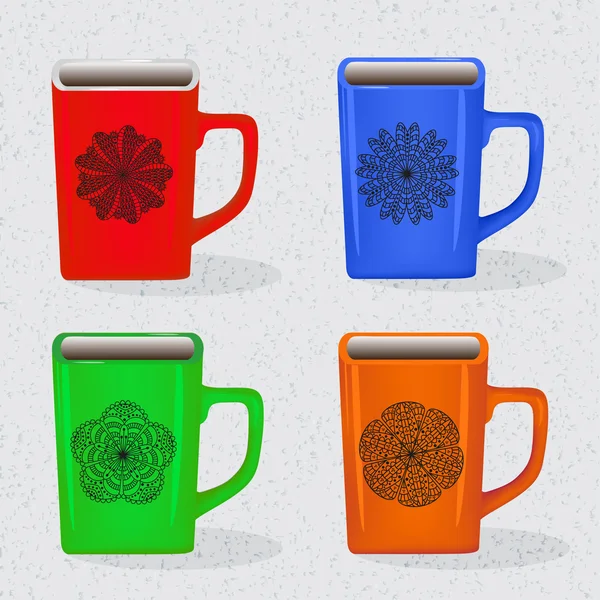 Set of realistic cups — Διανυσματικό Αρχείο