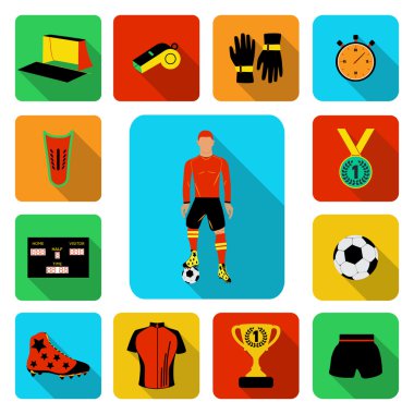 Football Poster with cartoon style icons.