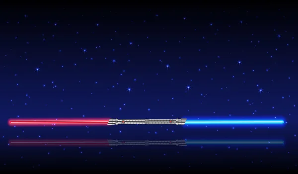 Lichtschwerter. Waffe futuristisch aus Star-Wars — Stockvektor