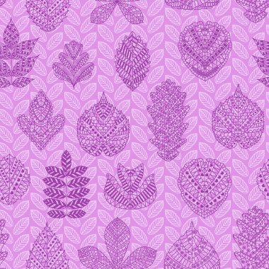 Seamless modeli ile farklı ağaç yaprakları meşe, kestane ve huş ağacı, aspen ve ıhlamur, kavak ve ginkgo, Lale ağacı ve sassafras, kayın, Gürgen gibi. Sonbahar koleksiyonu