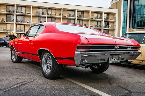 Tybee Sziget Október 2020 1968 Chevrolet Chevelle Kemény Kupé Egy — Stock Fotó