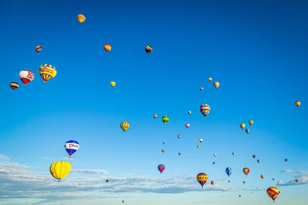 Albuquerque Usa 2016 Október Színes Hőlégballonok Szállnak Fel Égre Éves — Stock Fotó