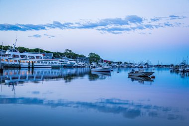 Falmouth, MA - 15 Haziran 2016: Falmouth Limanı Newport, RI ve Nantucket Adası arasındaki Cape Cod 'un güney tarafında yer almaktadır..