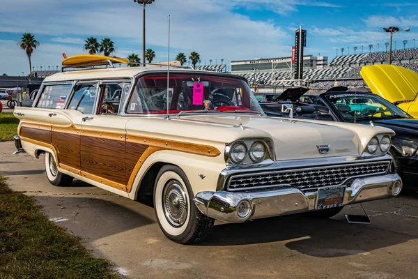 Daytona Plajı Kasım 2020 1959 Ford Country Squire Station Wagon — Stok fotoğraf