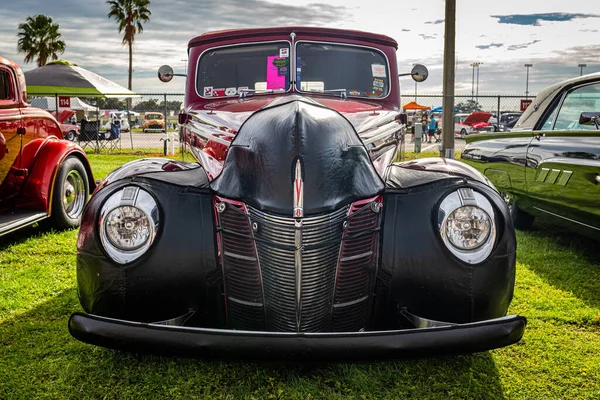 Daytona Beach 2020 November 1940 Ford Deluxe Egy Helyi Autókiállításon — Stock Fotó