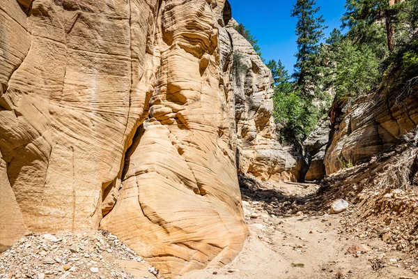 Lick Wash Slot Canyon Whose Rock Walls Formed Water Erosion — Stock Photo, Image