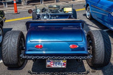 Virginia City, NV - 30 Temmuz 2021: 1923 Ford Model T Roadster 'da yerel bir araba fuarında özelleştirildi.