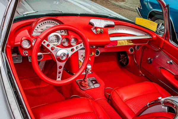 Virginia City July 2021 1961 Chevrolet Corvette Convertible Sports Car — 스톡 사진