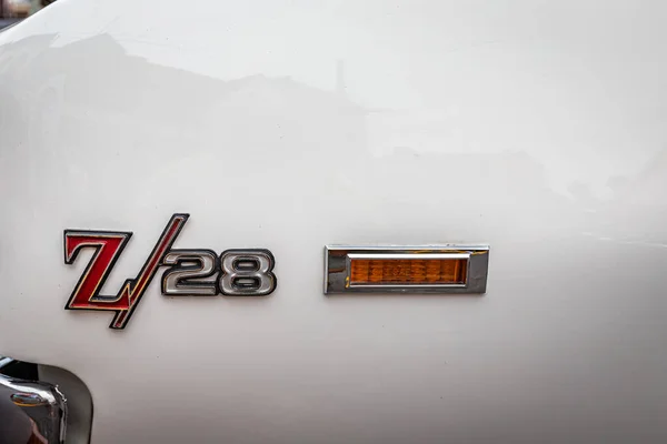Virginia City Luglio 2021 Dettaglio Emblema Parafango Anteriore Una Chevrolet — Foto Stock
