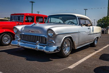 Reno, NV - 3 Ağustos 2021 Chevrolet BelAir, yerel bir araba fuarında..