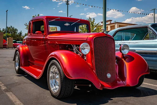 Рено Августа 2021 Года Plymouth Rumble Seat Coupe Местном Автосалоне — стоковое фото