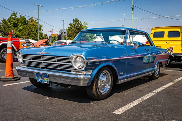 Reno Augusztus 2021 1962 Chevrolet Chevy Nova 400 Kemény Kupé — Stock Fotó