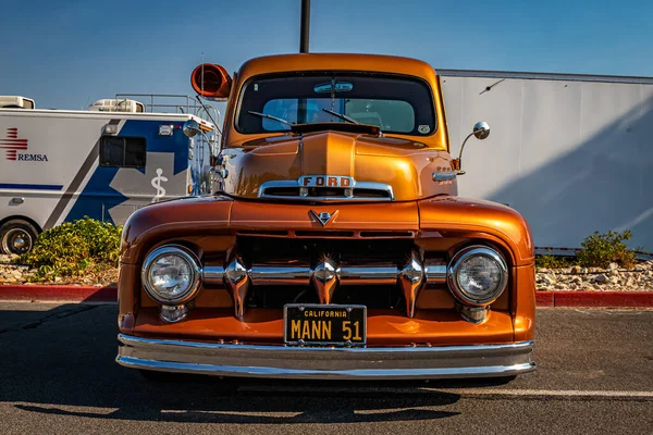 Reno 2021 Augusztus 1951 Ford Pickup Truck Egy Helyi Autókiállításon — Stock Fotó