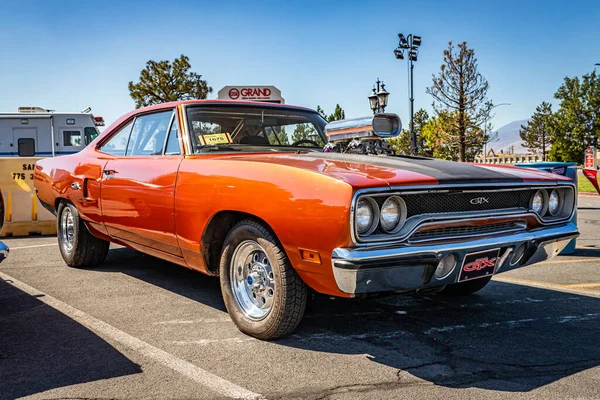 Reno Augusztus 2021 1970 Plymouth Gtx Hardtop Coupe Egy Helyi — Stock Fotó