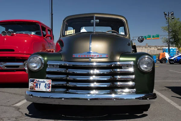 Reno Sierpnia 2021 1949 Chevrolet Advance Design 3100 Pickup Lokalnym — Zdjęcie stockowe