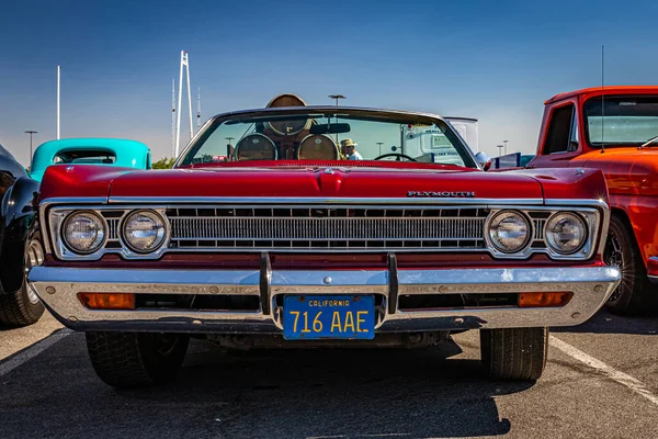 Reno Серпня 2021 1969 Plymouth Fury Iii Convertible Місцевому Автосалоні — стокове фото