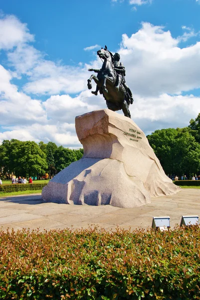 Jinete de Bronce San Petersburgo — Foto de Stock