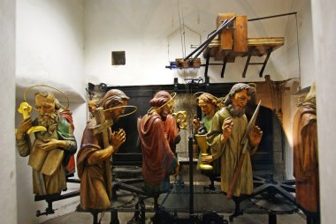 Figures of the twelve apostles of the clock mechanism Orloj