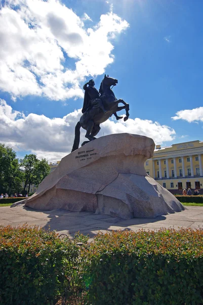 Jinete de Bronce San Petersburgo — Foto de Stock