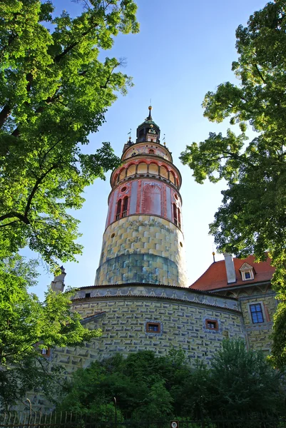 Wieża zamek w Czeskim Krumlowie — Zdjęcie stockowe