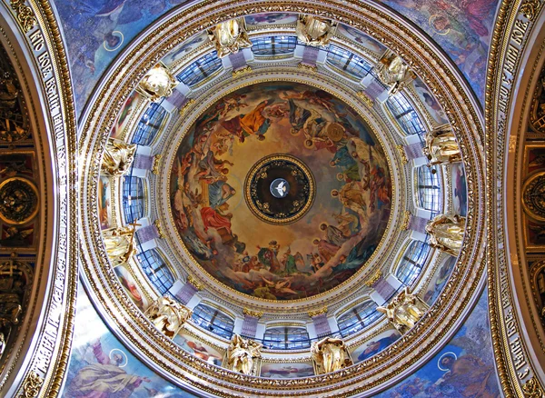 Vue intérieure du dôme Cathédrale Isaac Images De Stock Libres De Droits