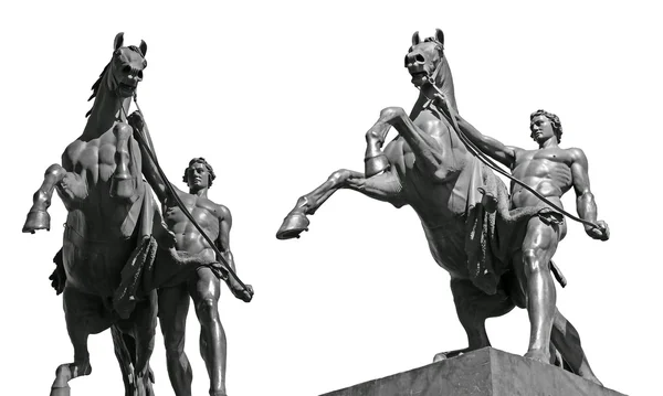 Escultura de caballo aislada sobre fondo blanco — Foto de Stock