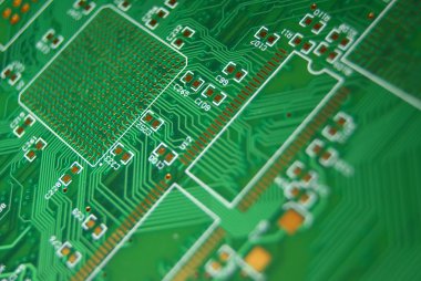 Printed circuit board green electronic background clipart