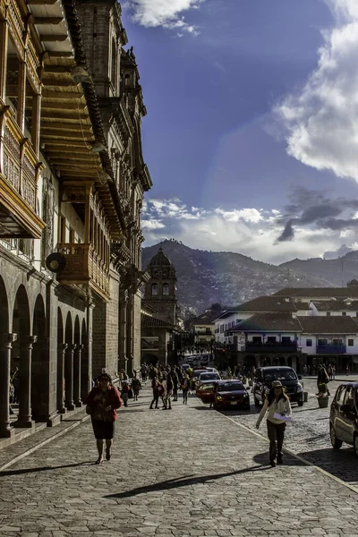 Cusco Square Street Peru — Stockfoto
