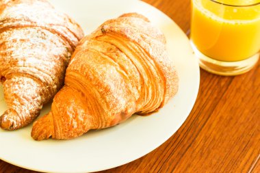 Kahvaltı ruh; kruvasan; sağlıklı d
