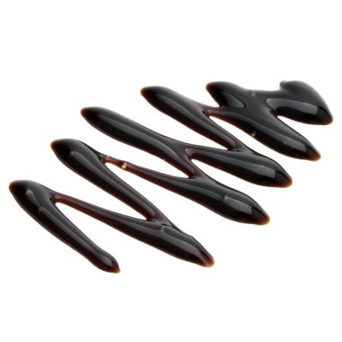 Balsamik sirke krem beyaz arka plan üzerinde izole. İtalyan salata sosu, soslu.