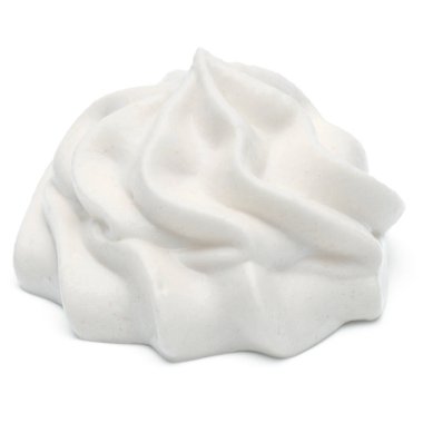 Beyaz arka plan kesme izole çırpılmış krem girdap