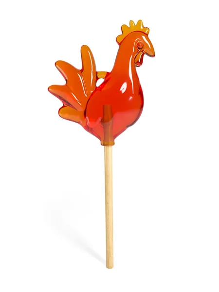 Rooster lollipop illustration isolated on white background — Stock Photo, Image