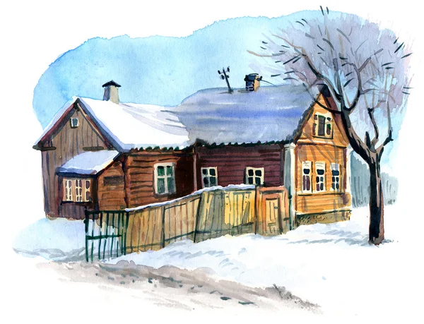 Χειμερινό χωριό — Φωτογραφία Αρχείου