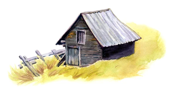 Szary stodoła — Zdjęcie stockowe