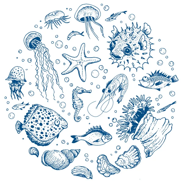 Sea life se — Stock Illustration Sea life se Stock Vector