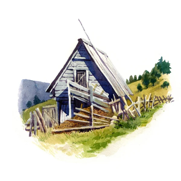 Stara stodoła szary — Zdjęcie stockowe