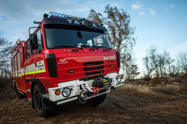 Ciężarówka Strażacka Samochód Używany Przez Straż Pożarną Ochotniczą Straż Pożarną — Zdjęcie stockowe