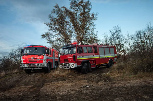 Fire Truck Car Used Fire Brigade Volunteer Fire Brigade Equipped — Stock Photo, Image