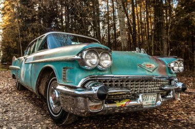 Ormandaki eski araba.