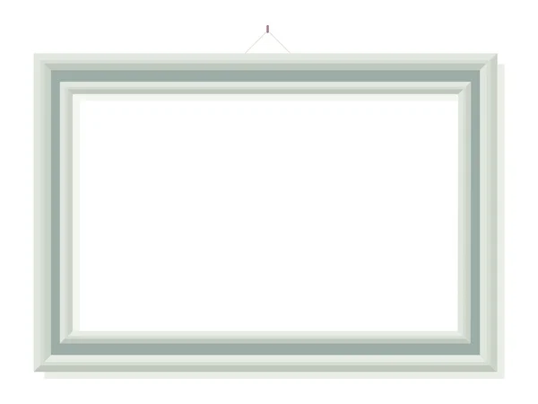 Izolované fotorámeček na bílé zdi — Stockový vektor