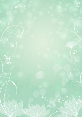 Nane yeşili kağıt bokeh arka plan ile lotus