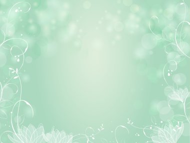 Degrade yeşil bokeh arka plan bitki kenarlıklı