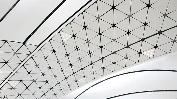 White interior ceiling design triangle pattern background — Stok fotoğraf