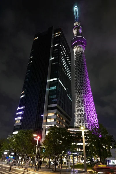 Japan tower, bostadshus och fotgängare övergångsstället — Stockfoto